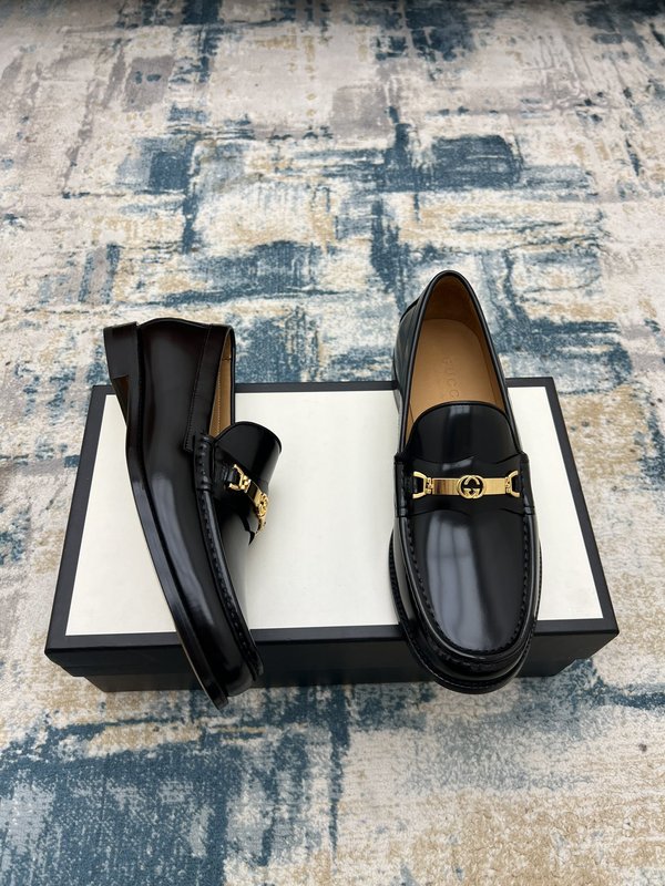 Gucci 남성 정장 로퍼 소가죽 더블 G 로고 001-196250