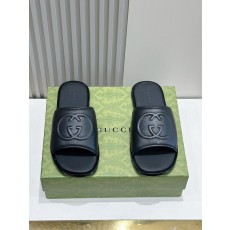 Gucci Lido 남성 더블 G 가죽 슬리퍼 001-196375