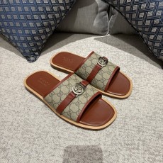GUCCI 클래식 슬라이드 샌들 가죽 바닥 001-196501