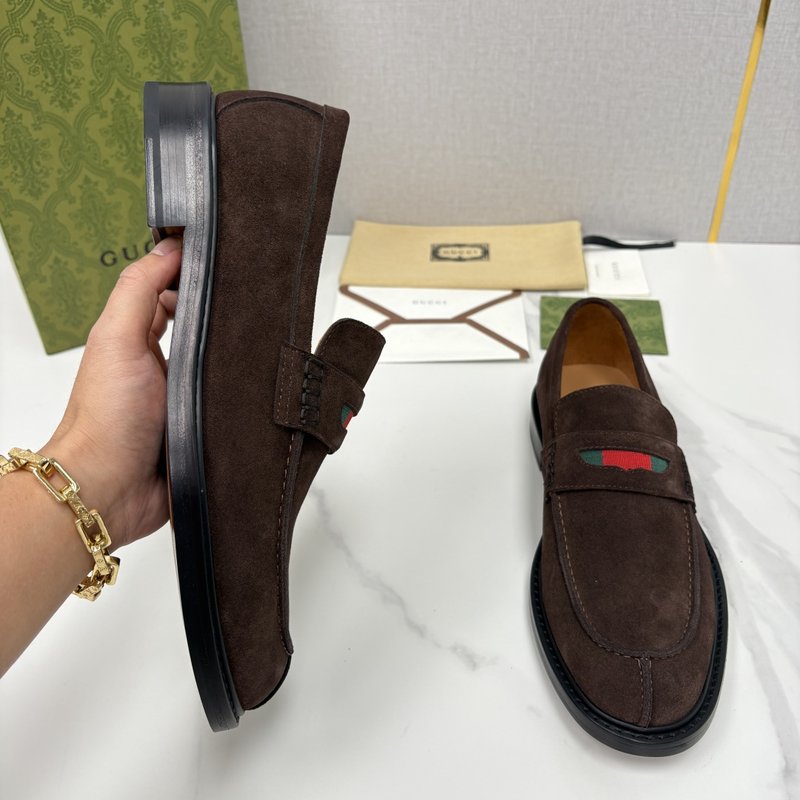 GUCCI Jordaan 남성 심플 로퍼 슈즈 001-196502
