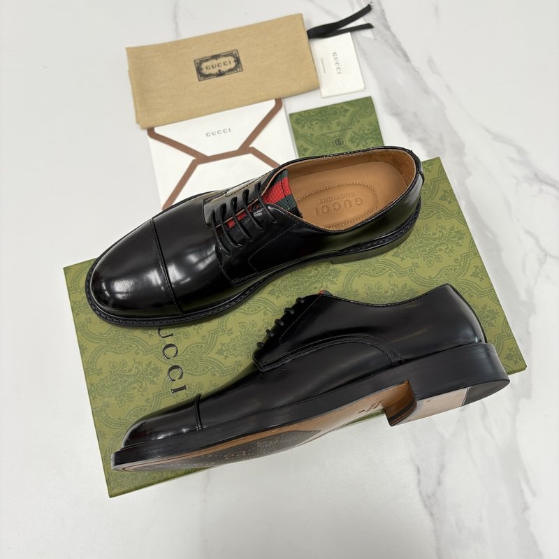 GUCCI 남성 클래식 웹팅 정장 구두 001-196511