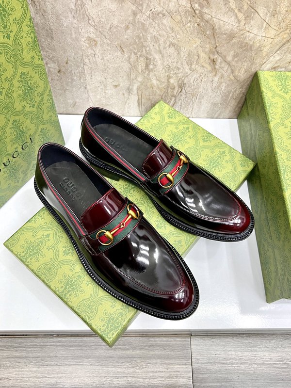 GUCCI 스트라이프 더블 G 로퍼 001-196519