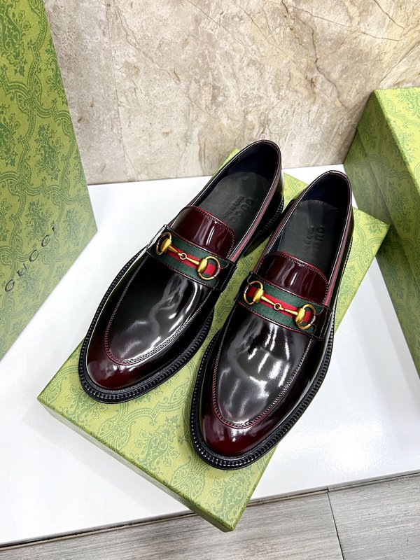 GUCCI 스트라이프 더블 G 로퍼 001-196519