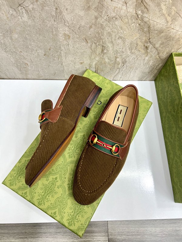 GUCCI 스트라이프 더블 G 로퍼 001-196526
