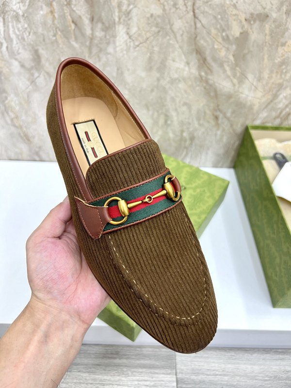 GUCCI 스트라이프 더블 G 로퍼 001-196526