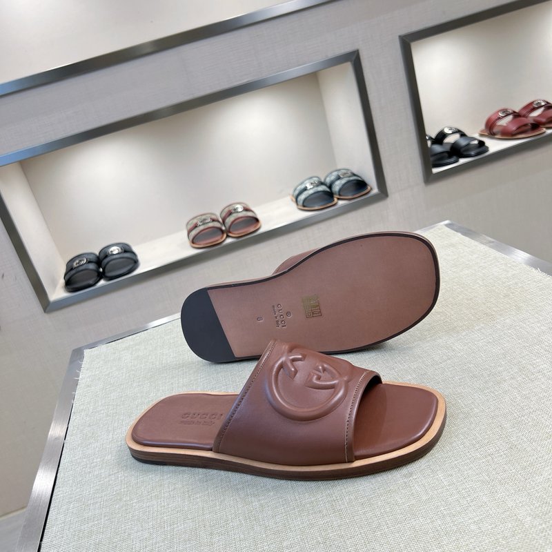 Gucci 구찌 오리지널 가죽 수제 슬리퍼 001-196555