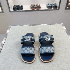 Gucci 클래식 패턴 가죽 슬리퍼 001-196561