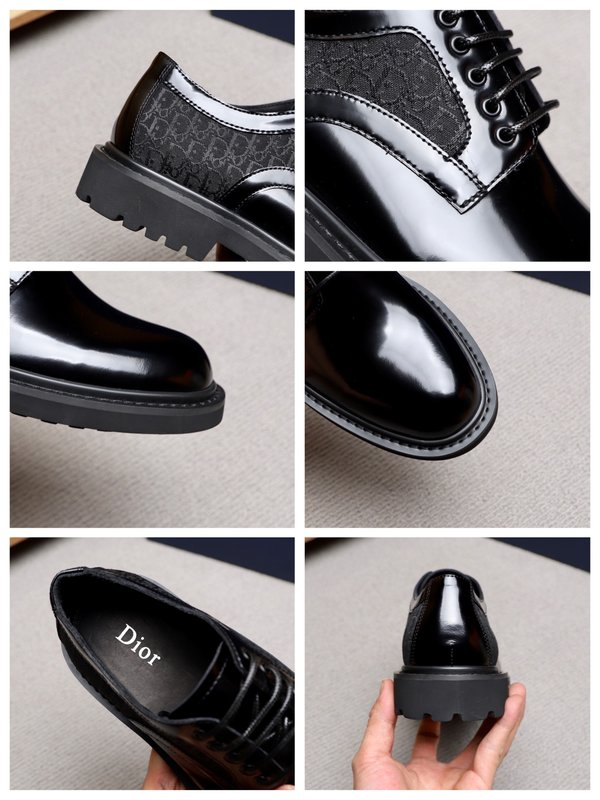 Dior Explorer 블랙 카프스킨 더비슈즈 001-196620