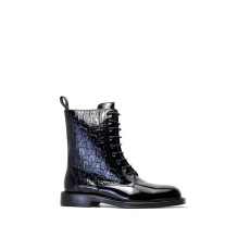 Dior 2021 년 레이스업 하이 부츠 가죽 바닥 001-196655