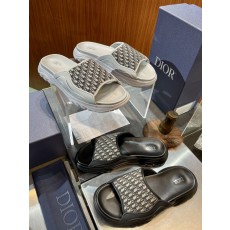 Dior 디오르 오블리크 프린트 소 가죽 슬리퍼 001-196686