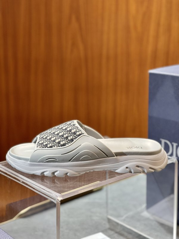 Dior 디오르 오블리크 프린트 소 가죽 슬리퍼 001-196686