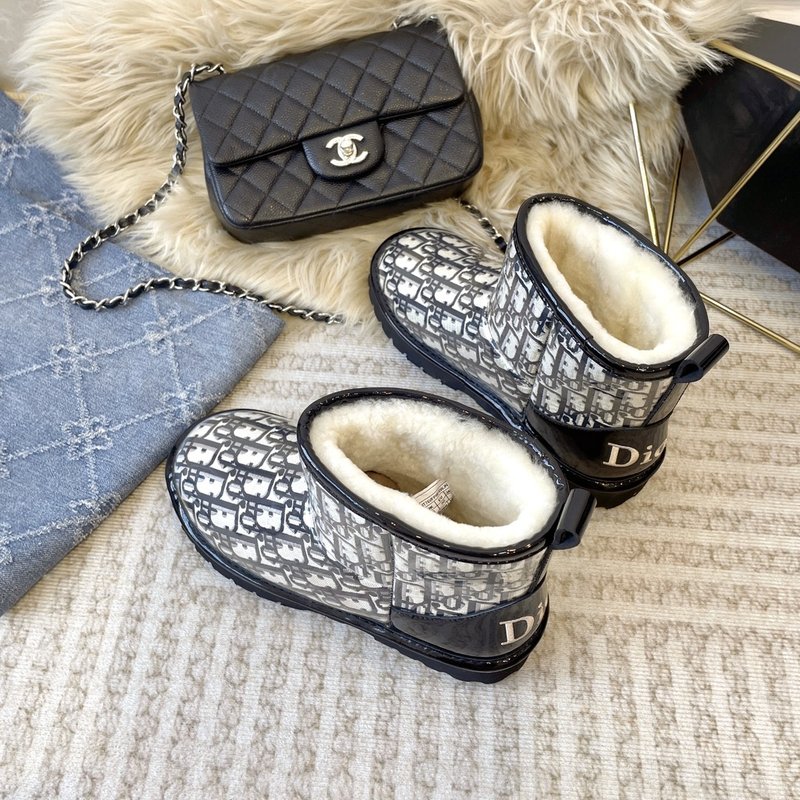 Dior PVC 자수 울 일체형 스노우 부츠 001-196707
