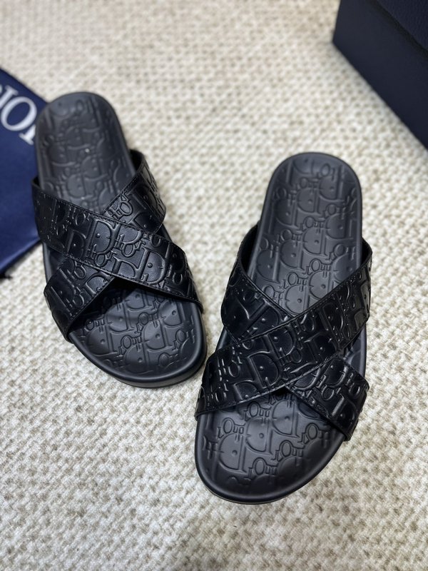 Dior 남성용 가죽 자카드 샌들 001-196725
