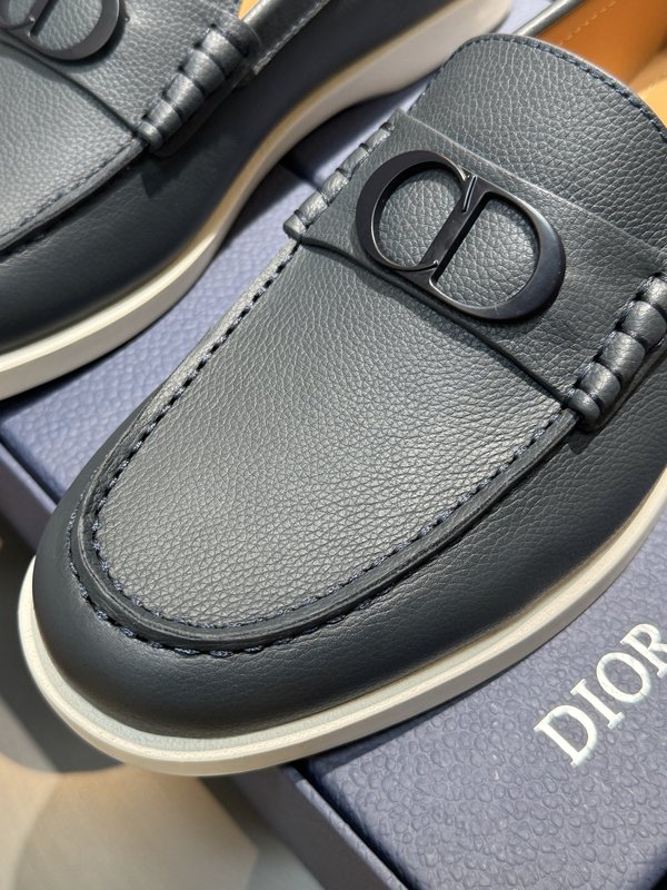 Dior Granville 남성 네이비 수ède 로퍼 001-196907