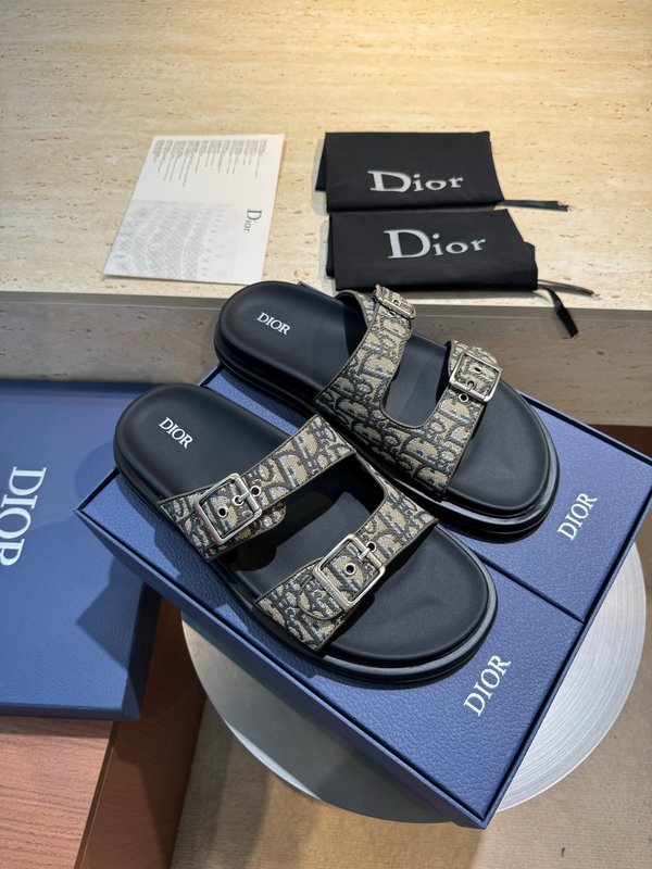 Dior Aqua 남성 크로스 밴드 패턴 슬리퍼 001-196931