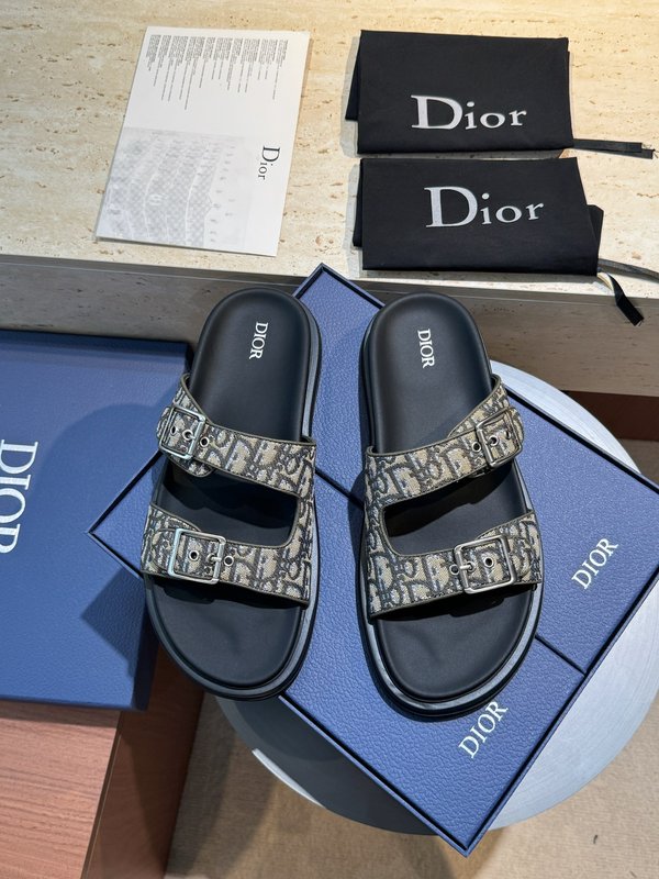 Dior Aqua 남성 크로스 밴드 패턴 슬리퍼 001-196931