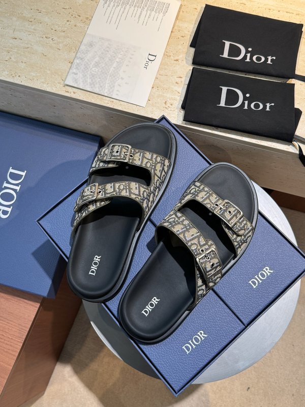 Dior Aqua 남성 크로스 밴드 패턴 슬리퍼 001-196931