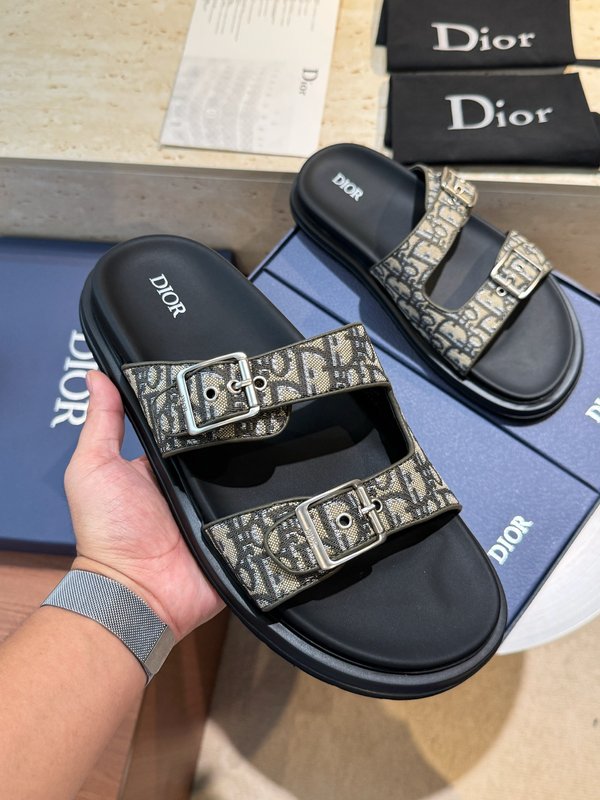 Dior Aqua 남성 크로스 밴드 패턴 슬리퍼 001-196931