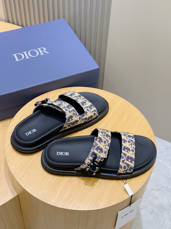 DIOR Aqua 남성 크로스 밴드 슬리퍼 샌들 001-196937
