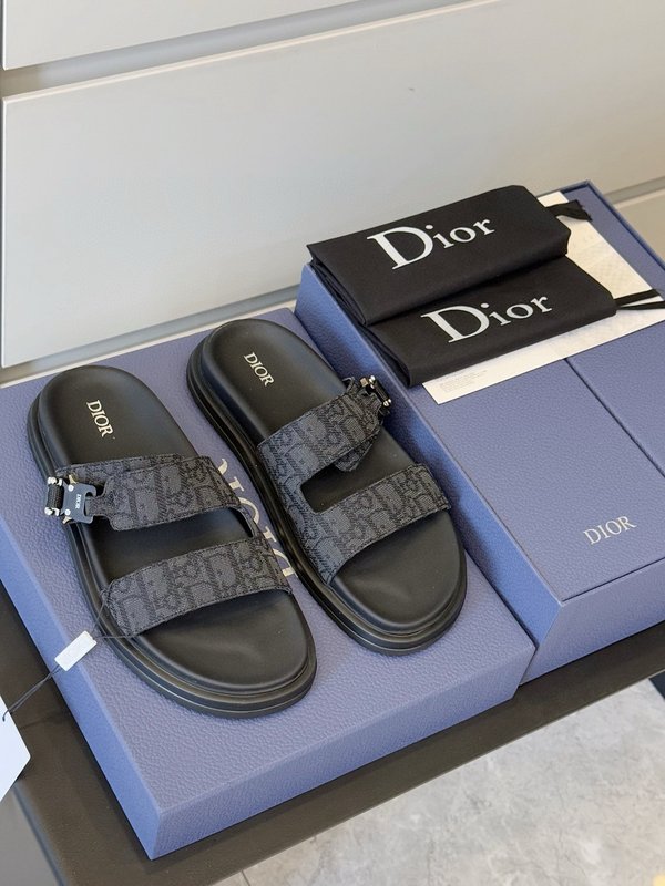 DIOR Aqua 남성 교차 스트랩 캔버스 샌들 001-196941