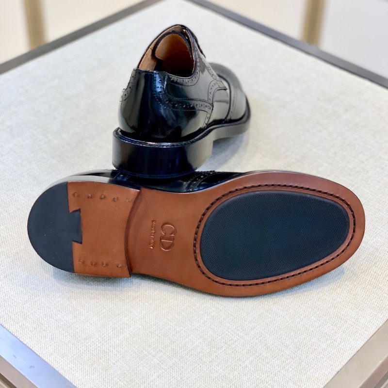 DIOR 남성 라운드 토 정장 레더 슈즈 001-197081