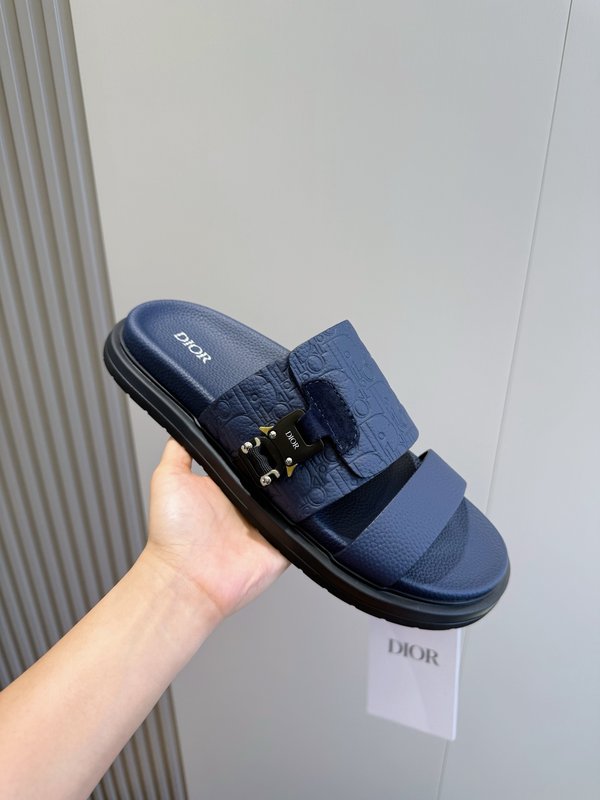 DIOR Aqua 남성 크로스 밴드 슬리퍼 샌들 001-197124