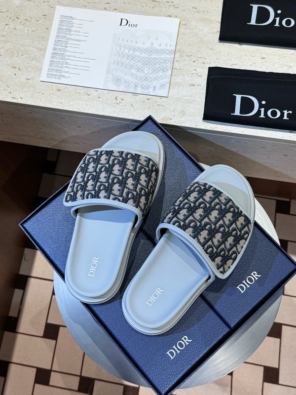 DIOR Aqua 남성 캔버스 크로스 슬리퍼 001-197134