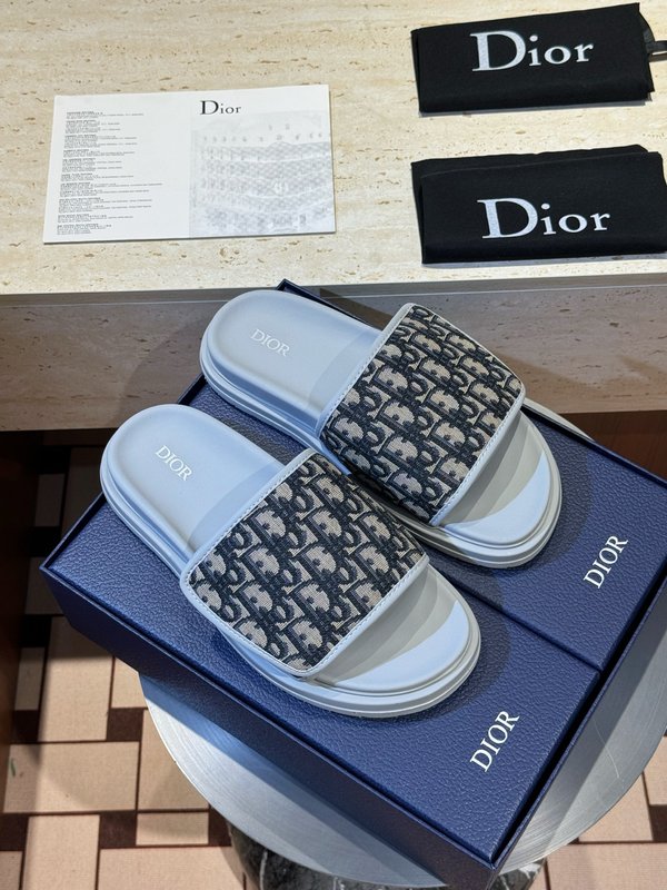 DIOR Aqua 남성 캔버스 크로스 슬리퍼 001-197134