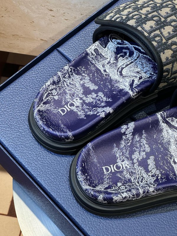 DIOR Aqua 남성 프린트 슬리퍼 001-197135
