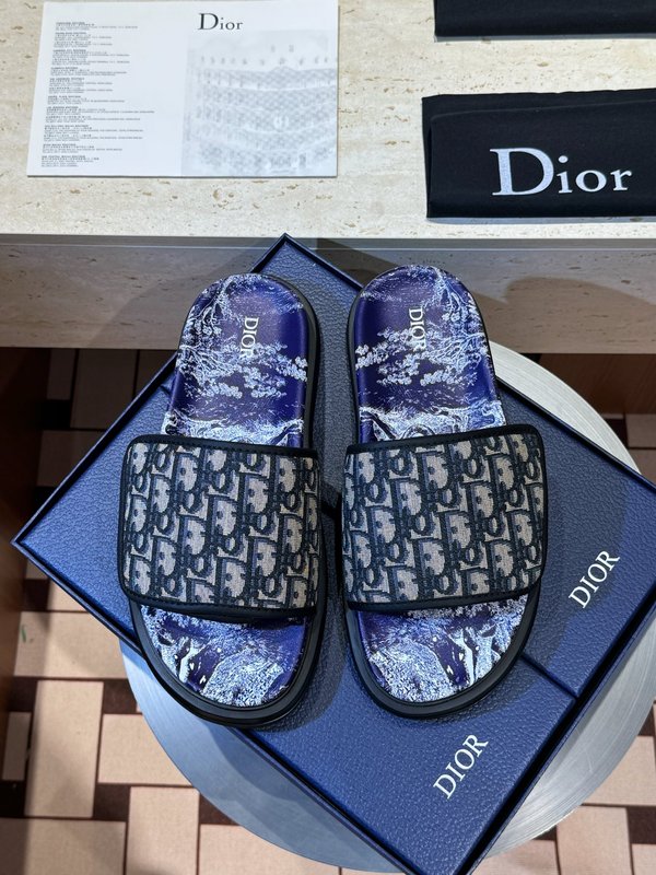 DIOR Aqua 남성 프린트 슬리퍼 001-197135