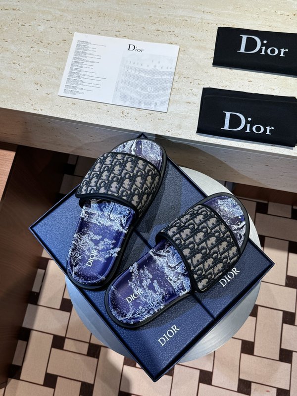 DIOR Aqua 남성 프린트 슬리퍼 001-197135