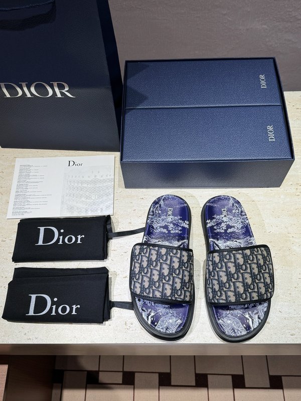 DIOR Aqua 남성 프린트 슬리퍼 001-197135