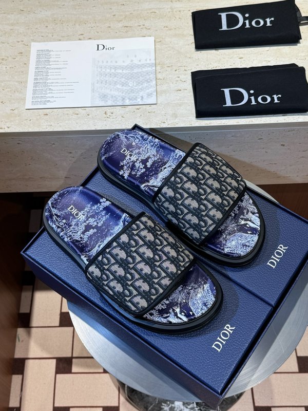 DIOR Aqua 남성 프린트 슬리퍼 001-197135