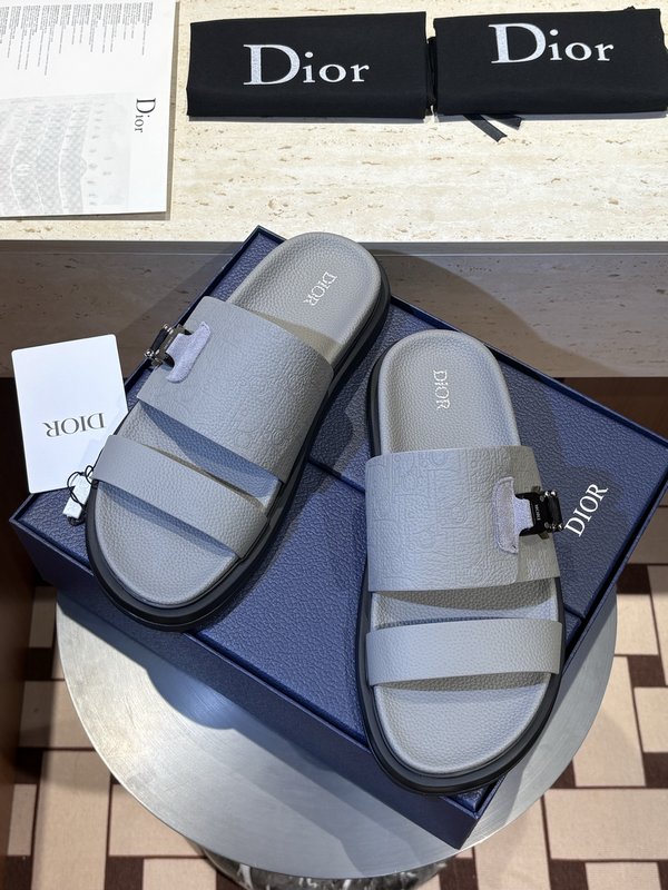 Dior Aqua 남성 교차 밴드 캔버스 슬리퍼 001-197149