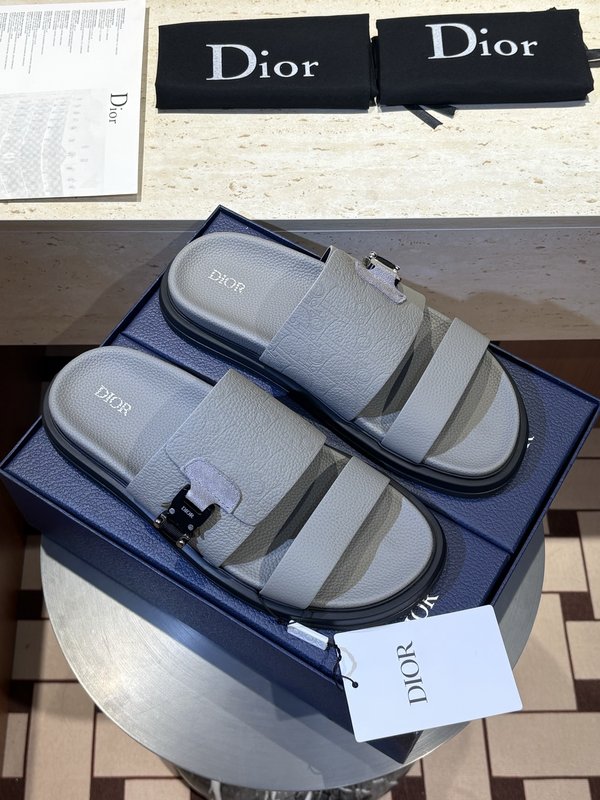 Dior Aqua 남성 교차 밴드 캔버스 슬리퍼 001-197149