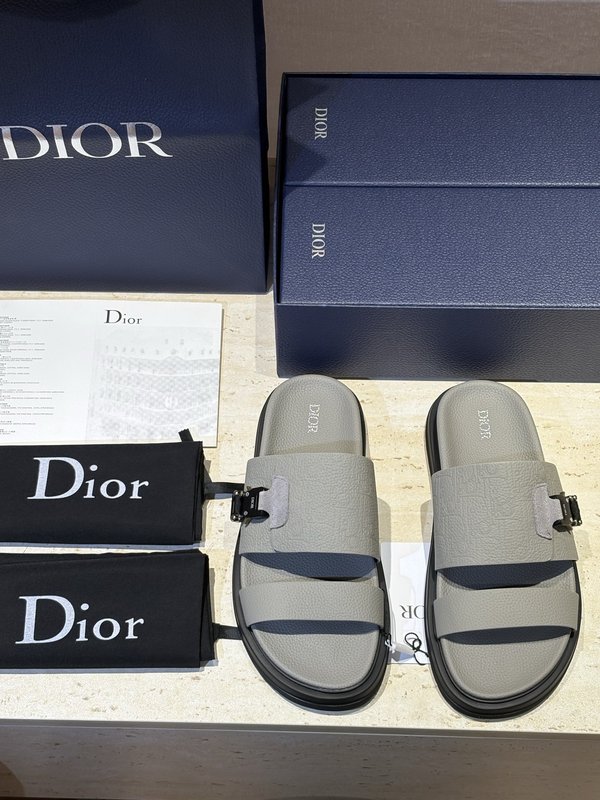 Dior Aqua 남성 교차 밴드 캔버스 슬리퍼 001-197149