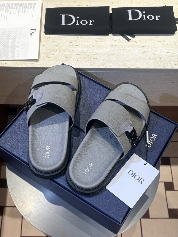 Dior Aqua 남성 교차 밴드 캔버스 슬리퍼 001-197149