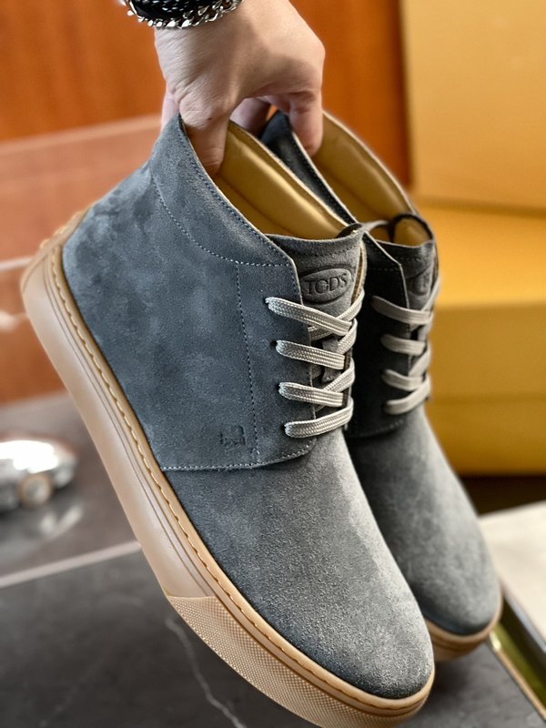 Tod's 스웨이드 가죽 하이톱 운동화 001-197168