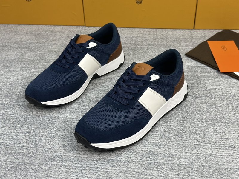 TOD'S 스웨이드 가죽 패브릭 운동화 001-197175