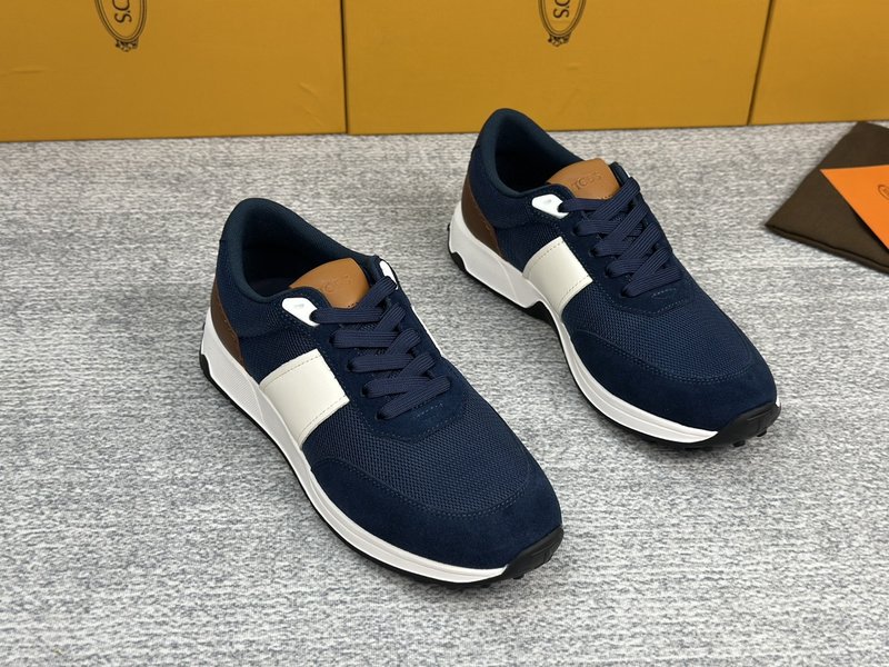 TOD'S 스웨이드 가죽 패브릭 운동화 001-197175