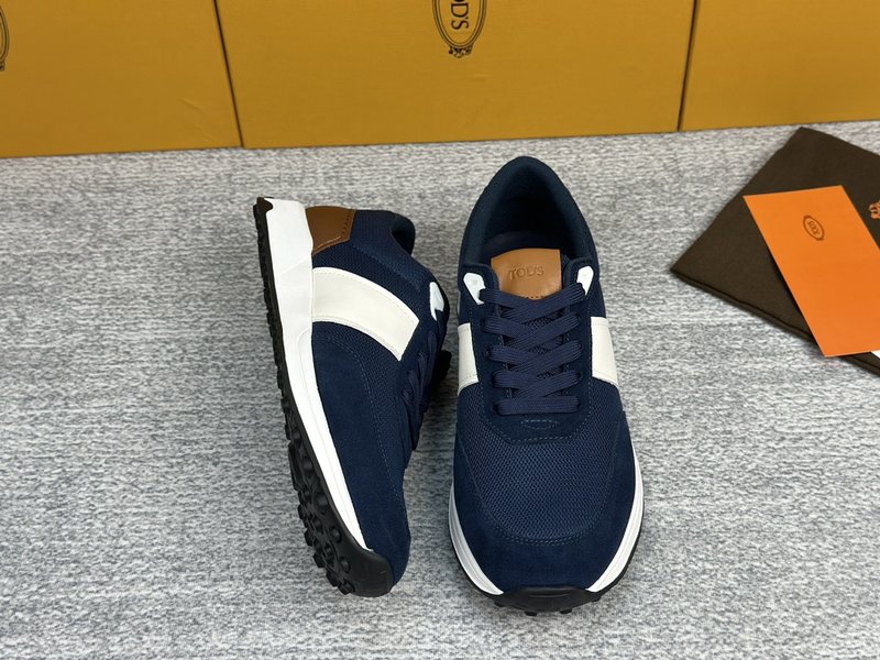 TOD'S 스웨이드 가죽 패브릭 운동화 001-197175