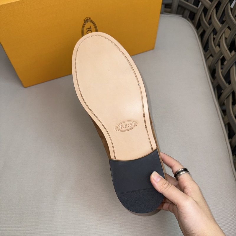 TODS 데비 프릴 캐주얼 구두 스웨이드 가죽 001-197185