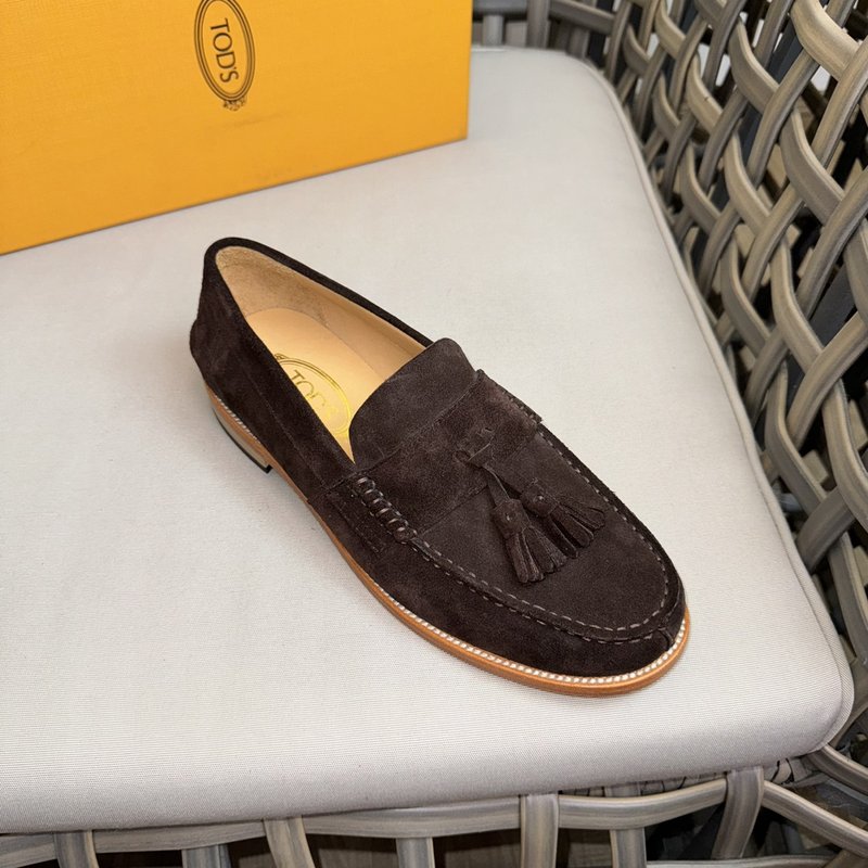 TODS 데비 프릴 캐주얼 구두 스웨이드 가죽 001-197185