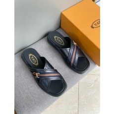 TODS 토즈 클래식 더블 T 로고 슬리퍼 001-197230