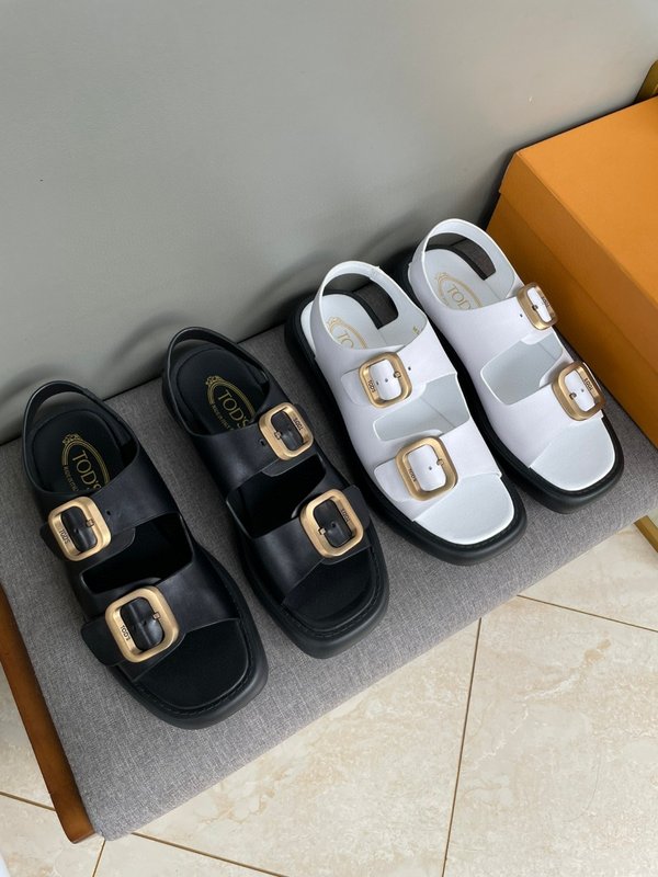TODS 토즈 클래식 더블 T 로고 슬리퍼 001-197230