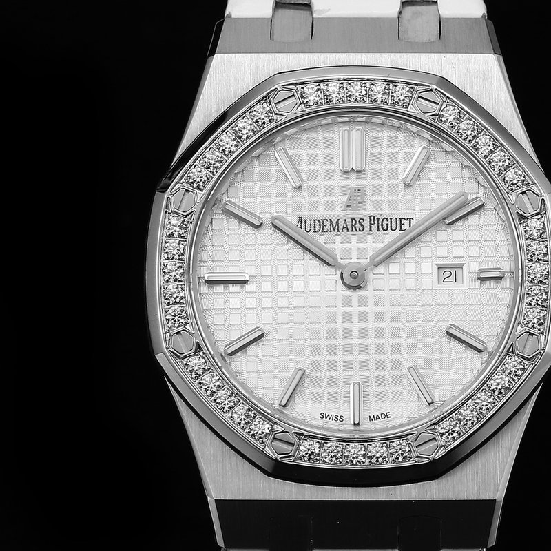 오디마 피게 로얄 오크 여성 쿼츠 시계 스틸 001-198097