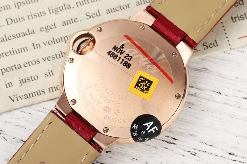 까르띠에 발롱블루 33mm 스테인리스 스틸 시계 001-198736