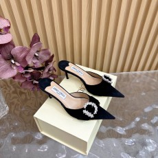 지미추 뱀무늬 소가죽 뾰족구두 힐 샌들 001-199240