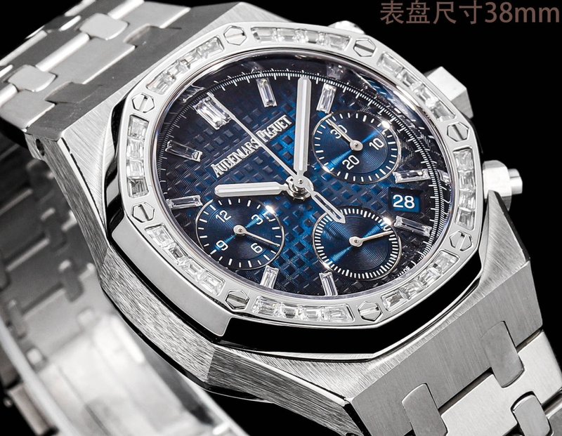 오데마 피게 로얄 오크 스틸 다이아몬드 기계식 시계 001-199421