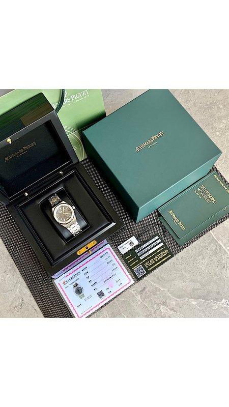 오데마 피게 로얄 오크 여성용 다이아몬드 기계식 시계 001-199712